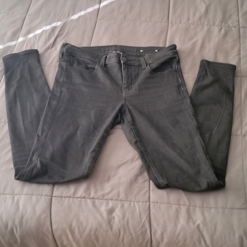 American Eagle Black Jegging 8 Extra Long